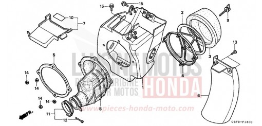 FILTRE A AIR CR80RBT de 1996